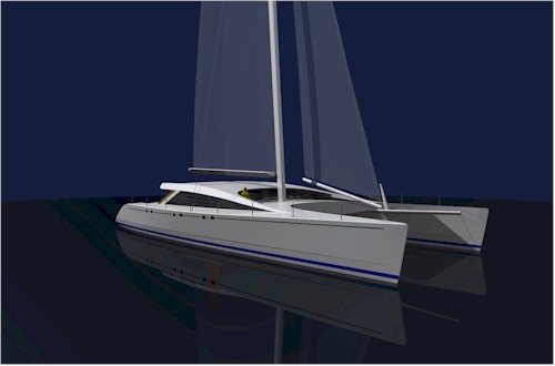 82 catamaran starboard profile