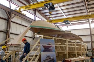 Hood 57, designed by Stephens Waring Yacht Design and CW Hood, built at Lyman-Morse in Thomaston, Maine