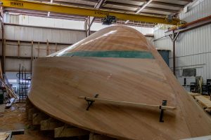 Hood 57, designed by Stephens Waring Yacht Design and CW Hood, built by Lyman-Morse in Thomaston, Maine