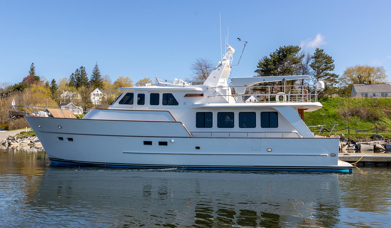 Nighthawk Flybridge Motor Yacht, offered by Lyman-Morse Brokerage