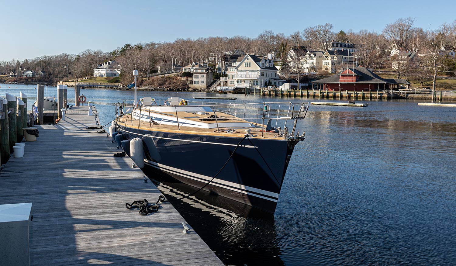 Atem's newly refurbished decks shine in the spring sun