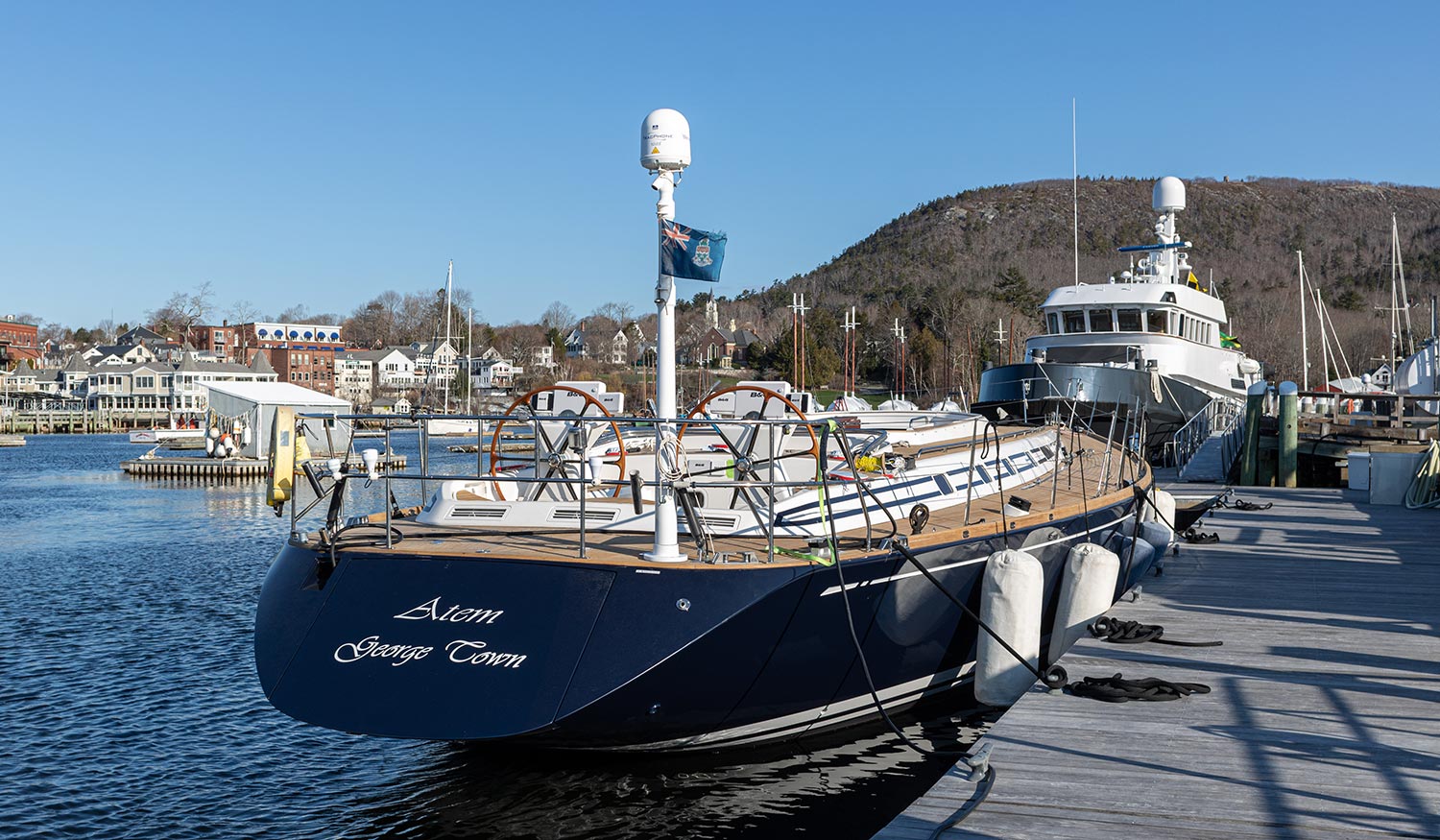 The Swan 62 Atem makes an impressive statement at the dock