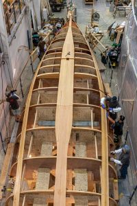 Planking begins on LM46 hull no. 1