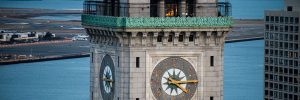 Boston Custom House clock tower composite hands, installed
