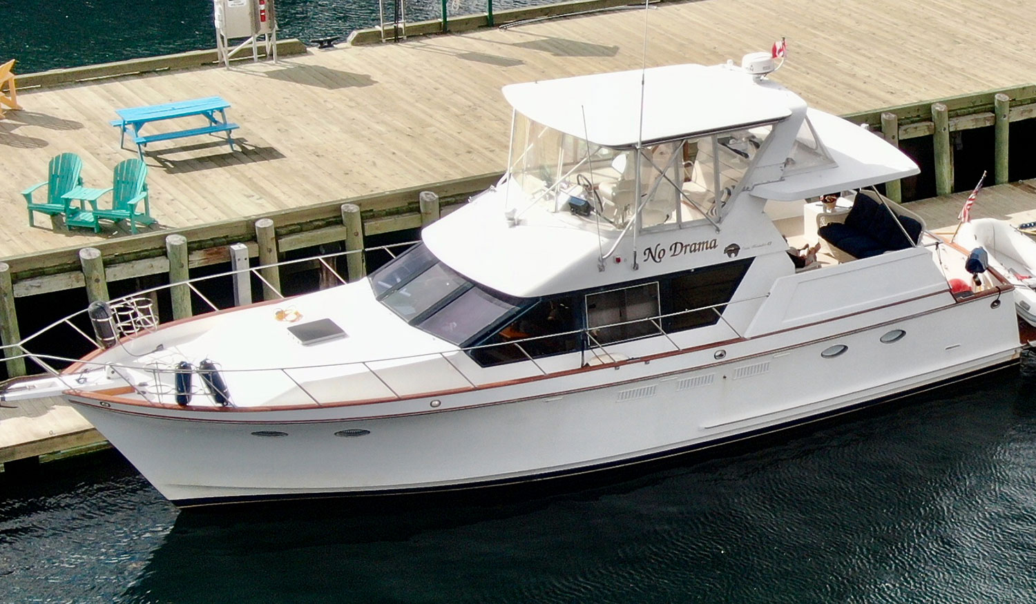 1985 Ocean Alexander Yachtsman NO DRAMA from above